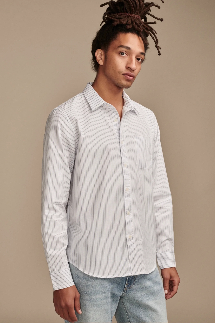 STRIPED ONE POCKET LONG SLEEVE SHIRT, image 2