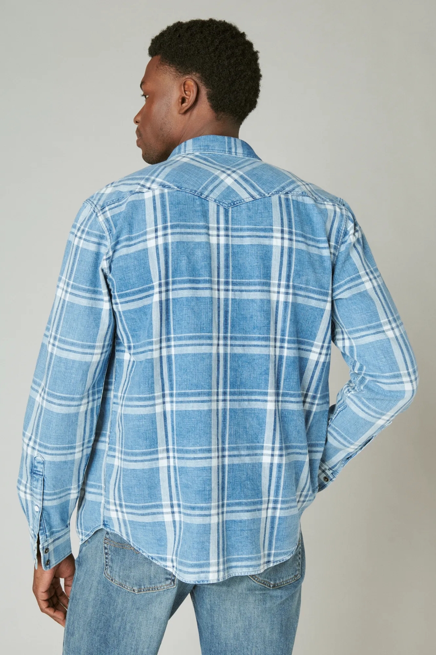 PLAID INDIGO WESTERN SHIRT, image 3