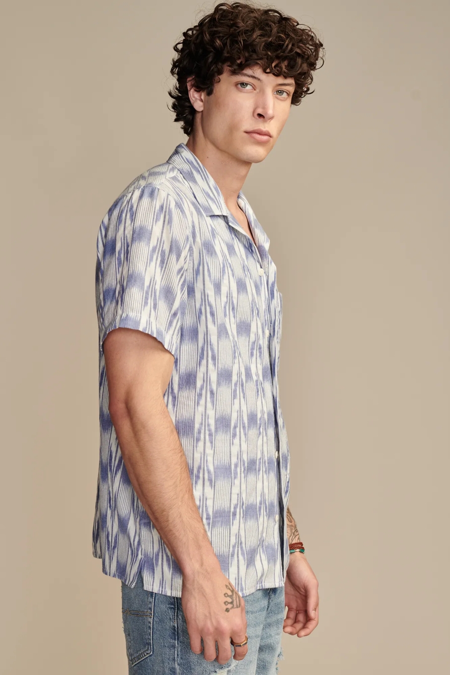 IKAT CAMP COLLAR SHORT SLEEVE SHIRT, image 5