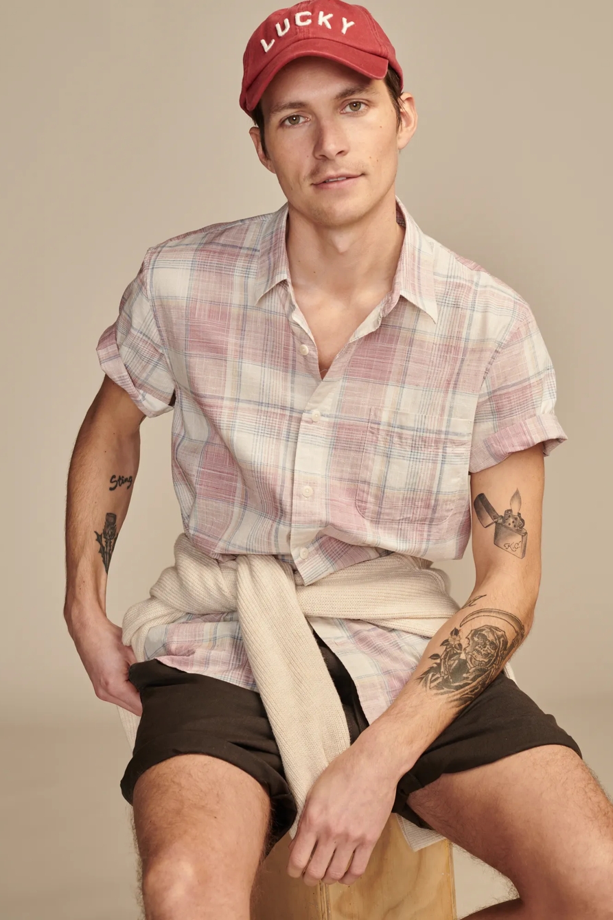 PLAID SAN GABRIEL SHORT SLEEVE 1 POCKET SHIRT, image 1