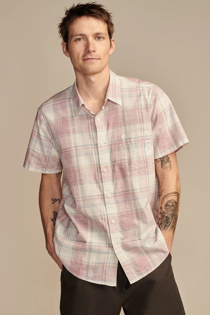 PLAID SAN GABRIEL SHORT SLEEVE 1 POCKET SHIRT, image 2