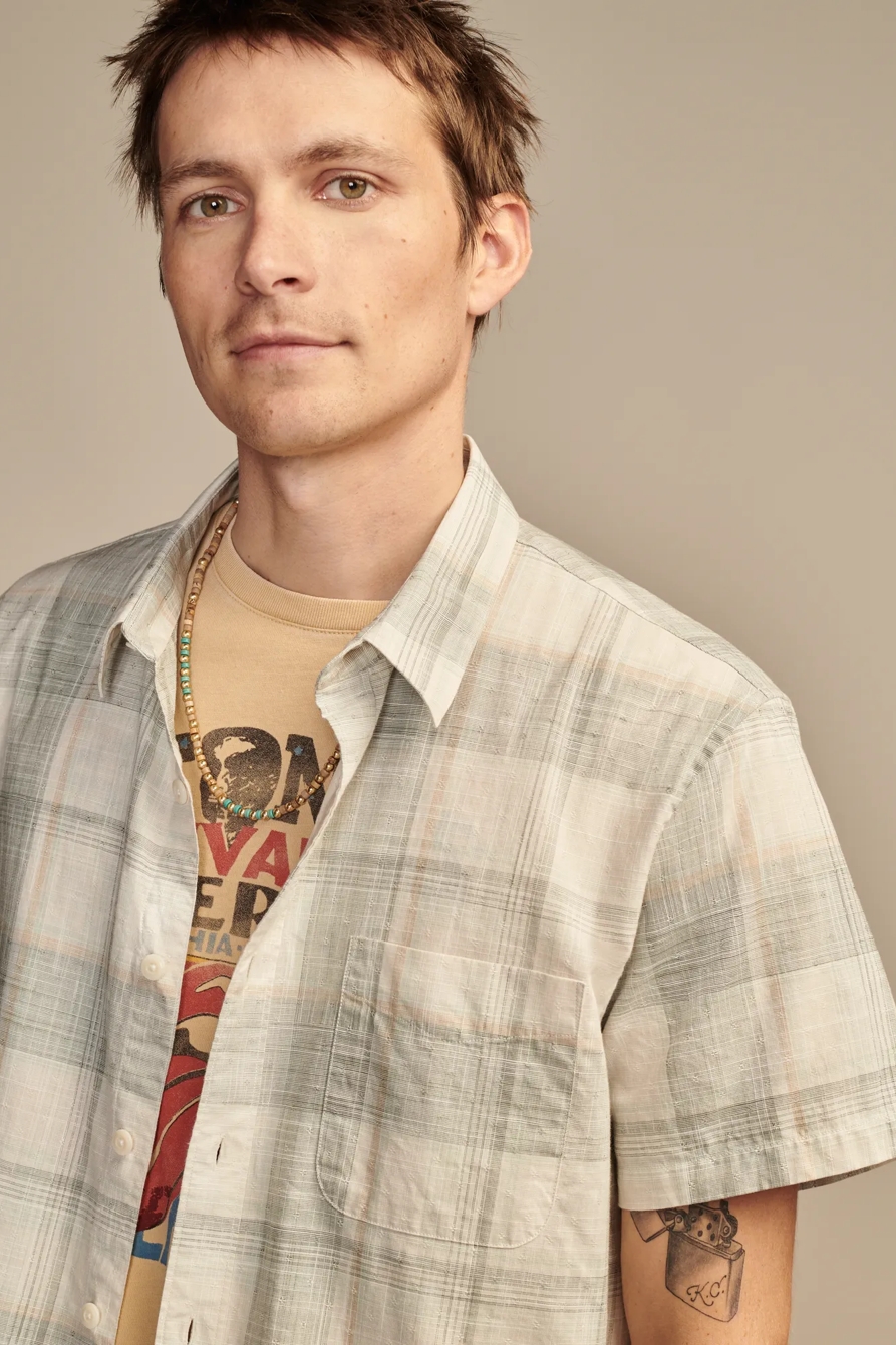 PLAID SAN GABRIEL SHORT SLEEVE 1 POCKET SHIRT, image 2