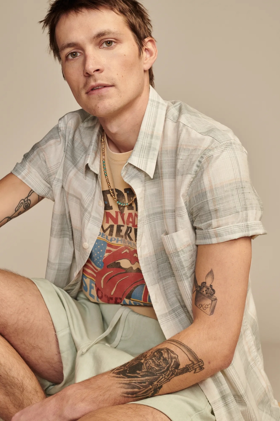 PLAID SAN GABRIEL SHORT SLEEVE 1 POCKET SHIRT, image 3