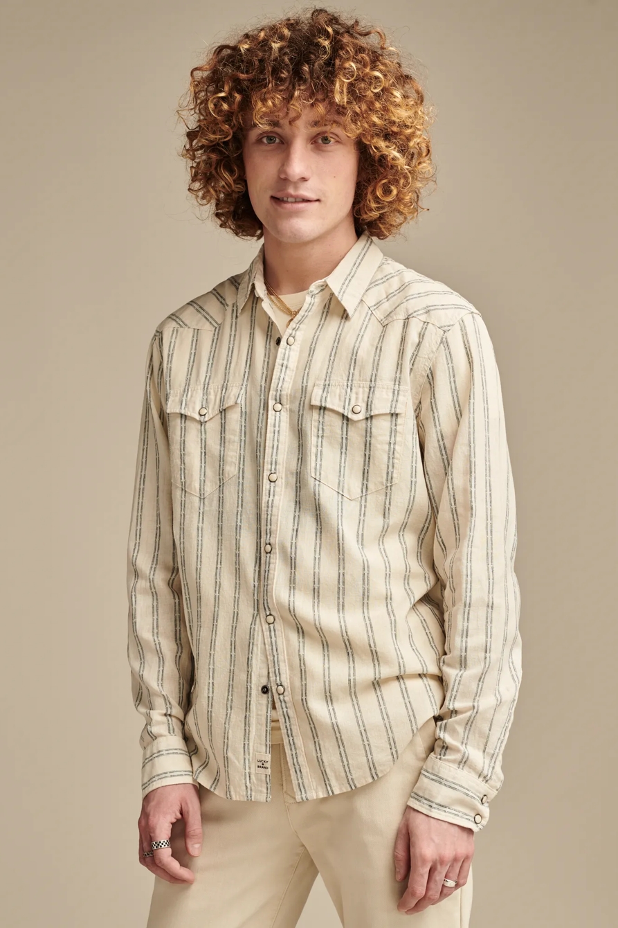 STRIPED LONG SLEEVE MESA WESTERN SHIRT, image 4
