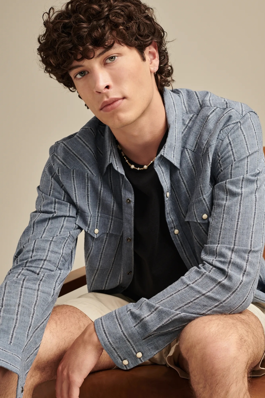 STRIPED LONG SLEEVE MESA WESTERN SHIRT, image 2