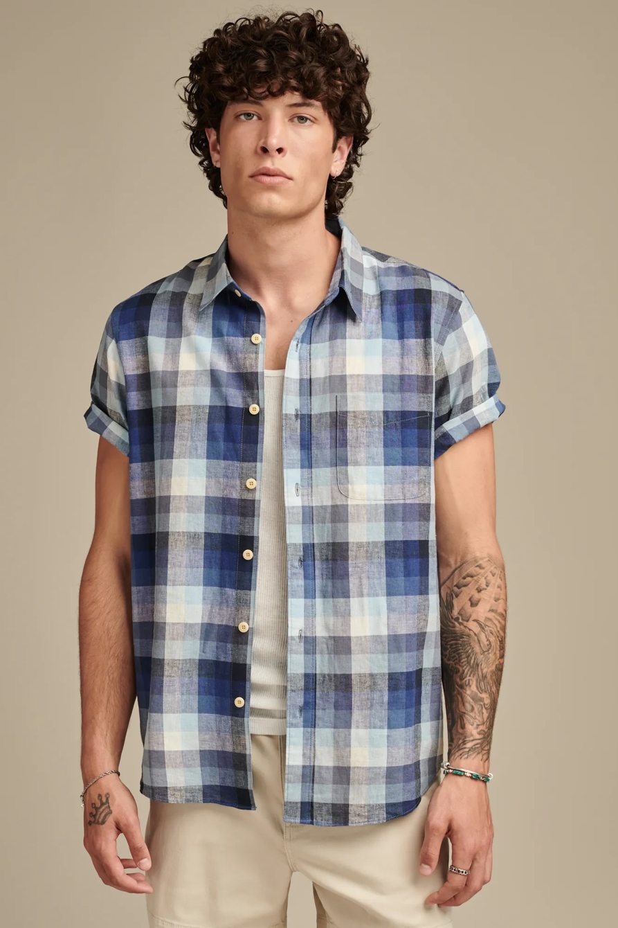 MULTI PLAID SAN GABRIEL SHORT SLEEVE 1 POCKET SHIRT, image 1