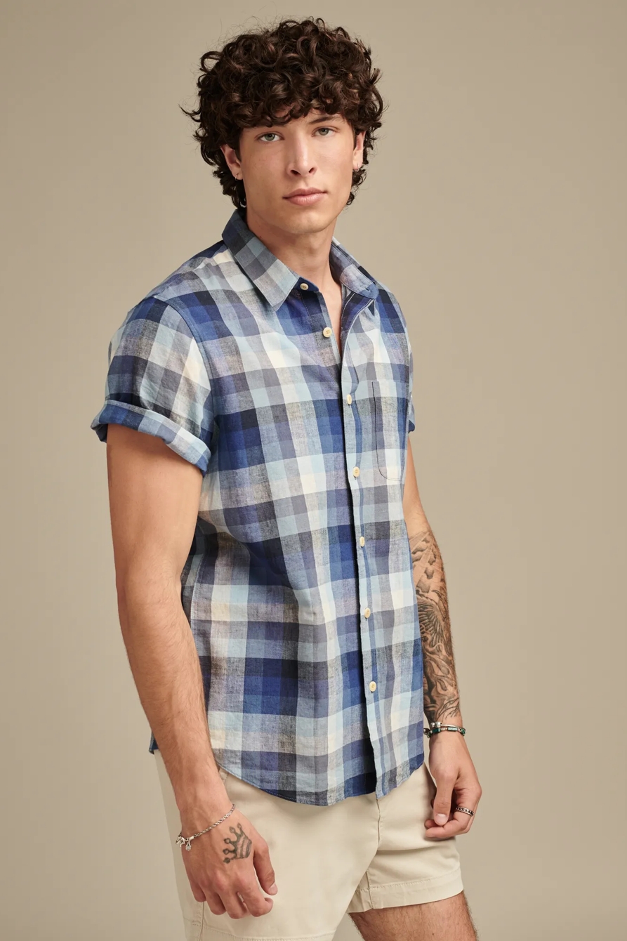 MULTI PLAID SAN GABRIEL SHORT SLEEVE 1 POCKET SHIRT, image 3