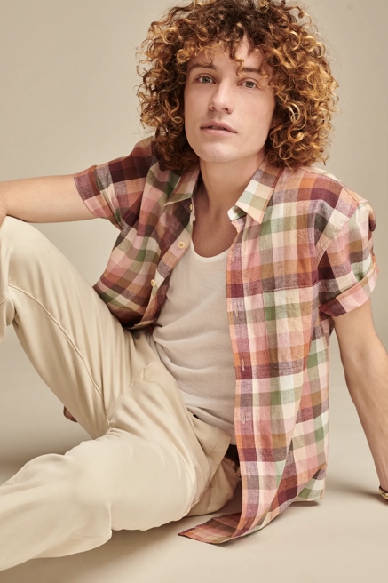 MULTI PLAID SAN GABRIEL SHORT SLEEVE 1 POCKET SHIRT, image 1