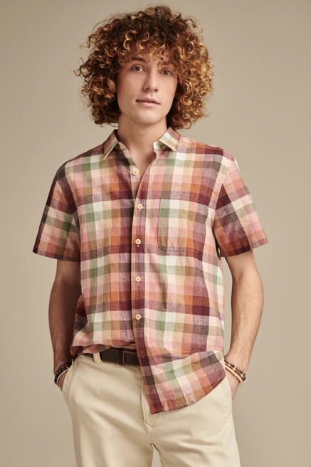MULTI PLAID SAN GABRIEL SHORT SLEEVE 1 POCKET SHIRT, image 2