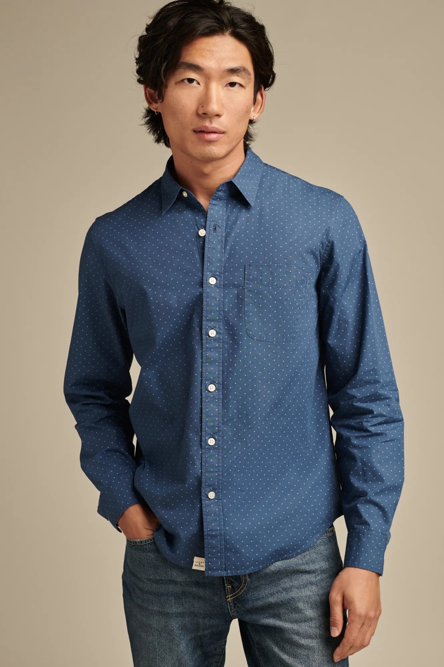 FLORAL SAN GABRIEL LONG SLEEVE 1 POCKET SHIRT, image 1