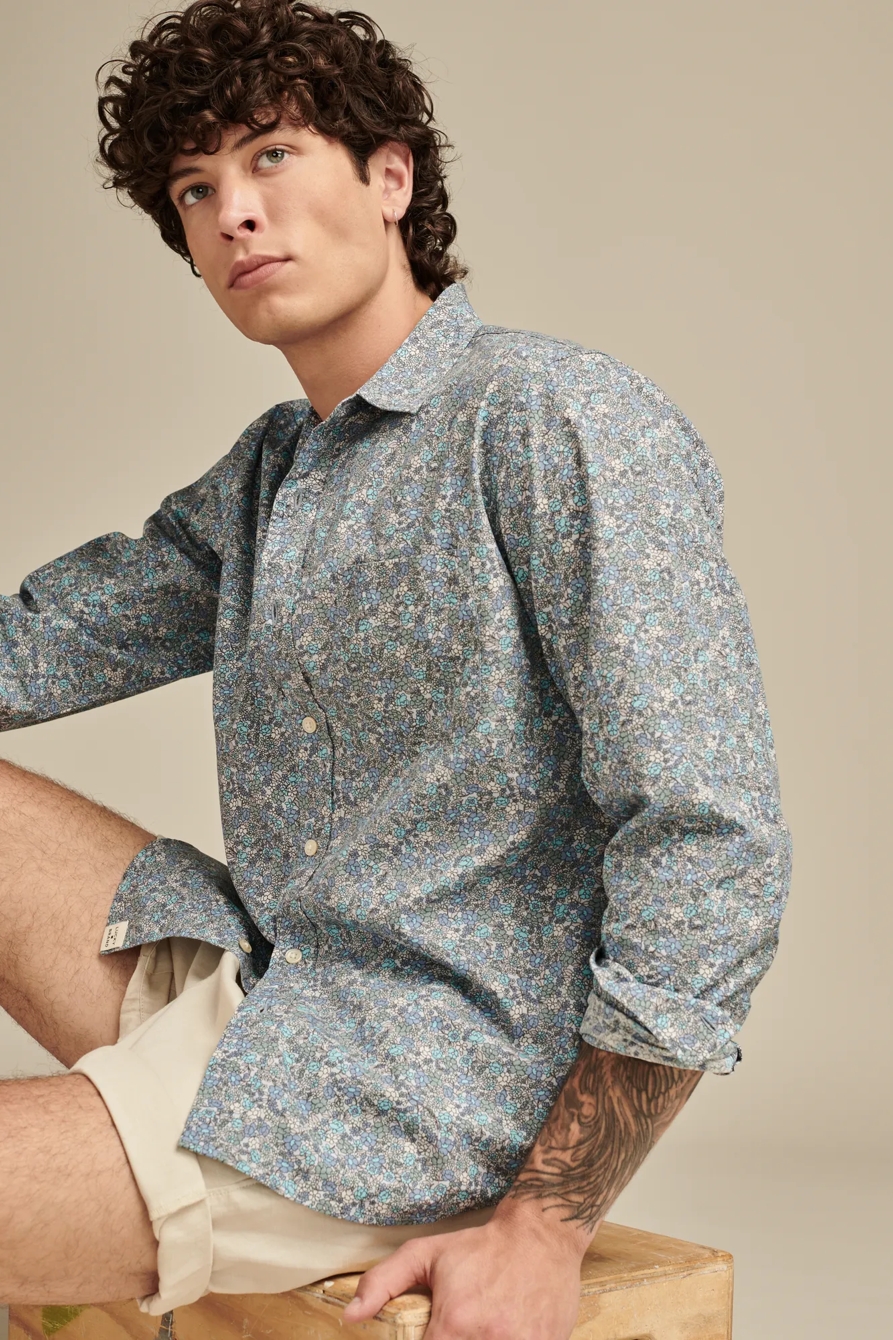 FLORAL SAN GABRIEL LONG SLEEVE 1 POCKET SHIRT, image 2