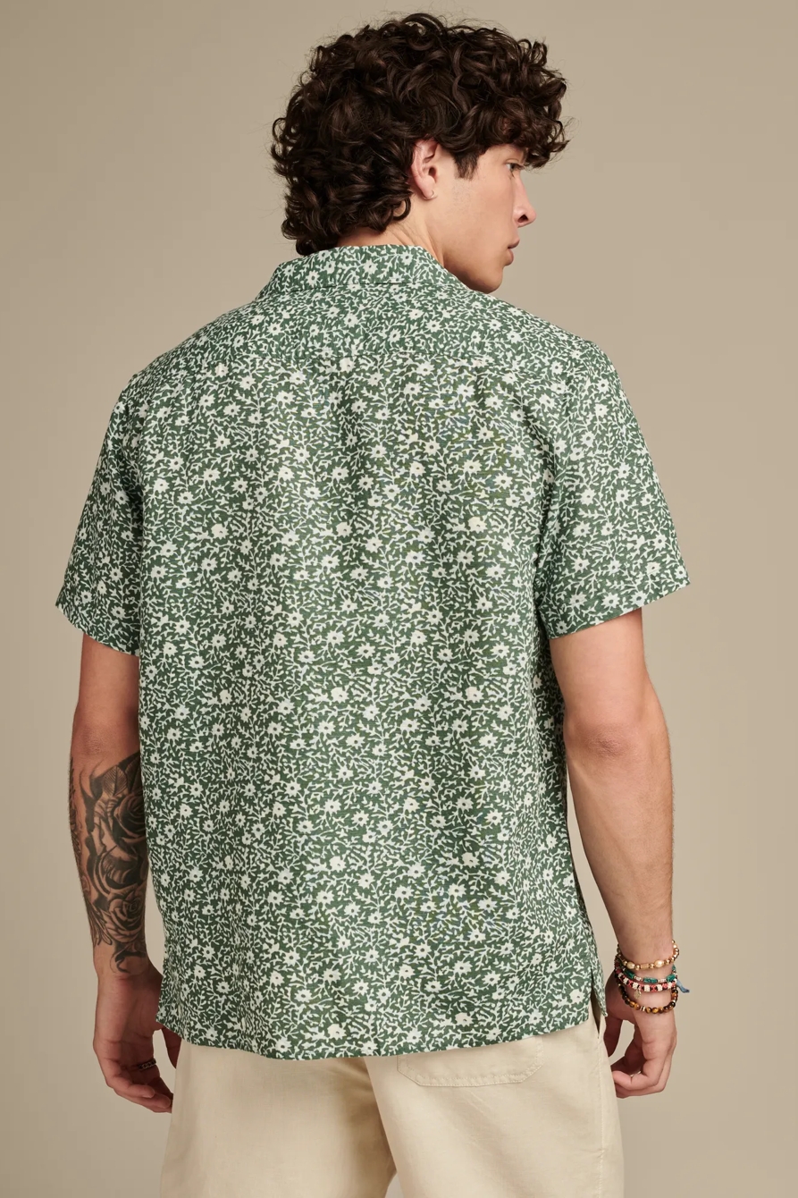 PRINTED SHORT SLEEVE CAMP COLLAR SHIRT, image 4