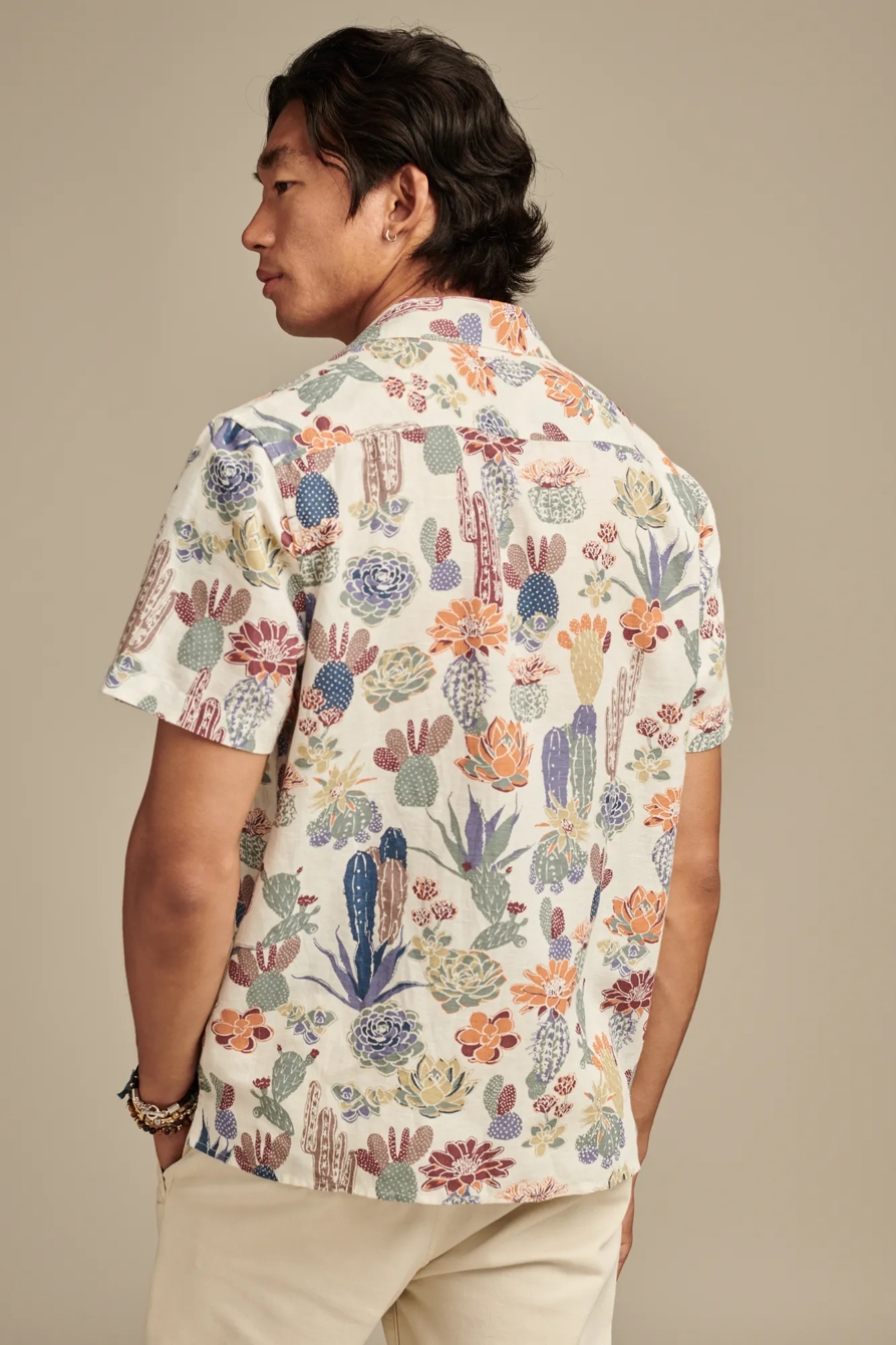 PRINTED SHORT SLEEVE CAMP COLLAR SHIRT, image 4