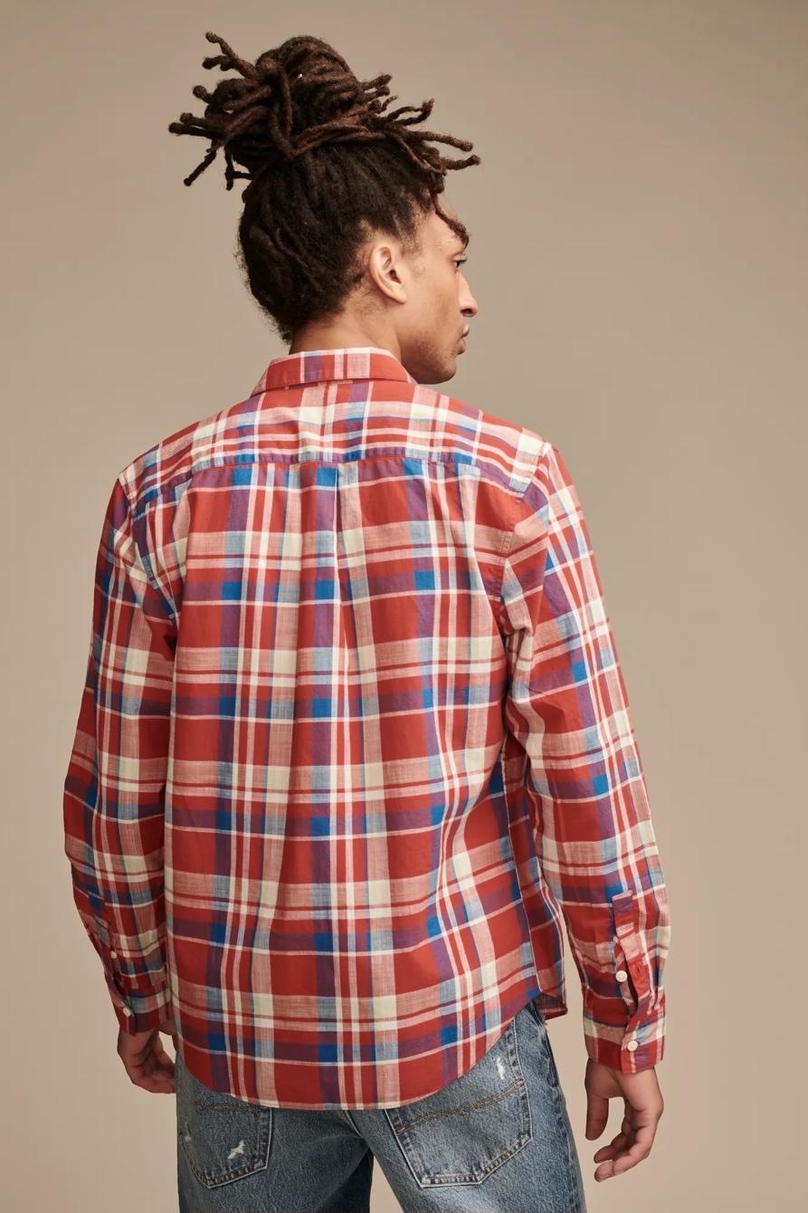 PLAID ONE POCKET LONG SLEEVE SHIRT, image 4