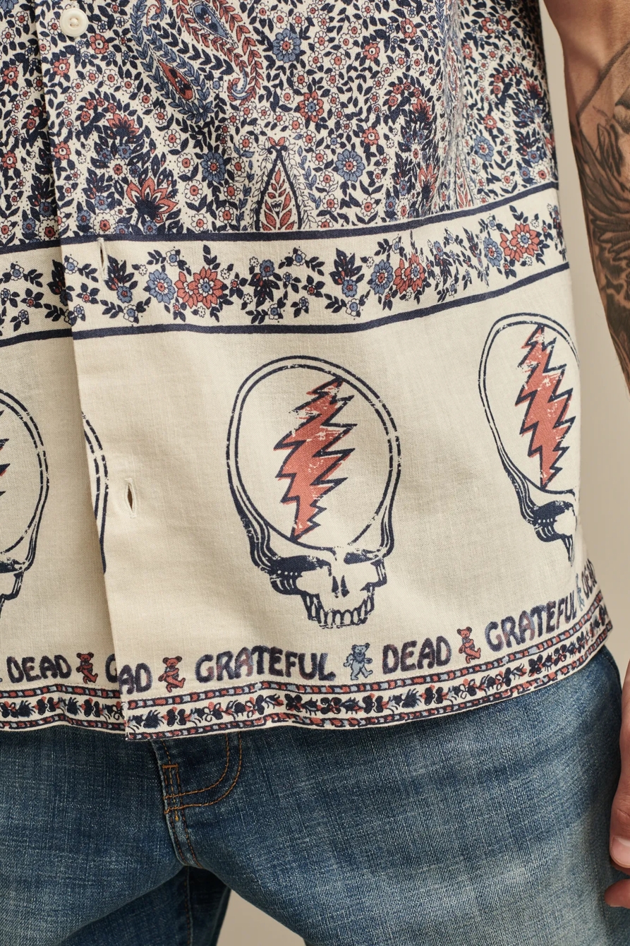 GRATEFUL DEAD SHORT SLEEVE CAMP COLLAR SHIRT, image 3
