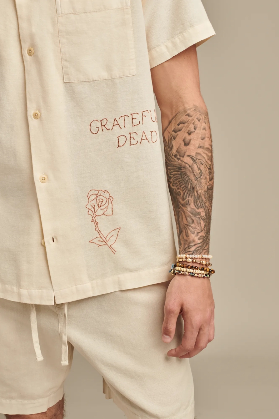 GRATEFUL DEAD SHORT SLEEVE CAMP COLLAR SHIRT, image 3