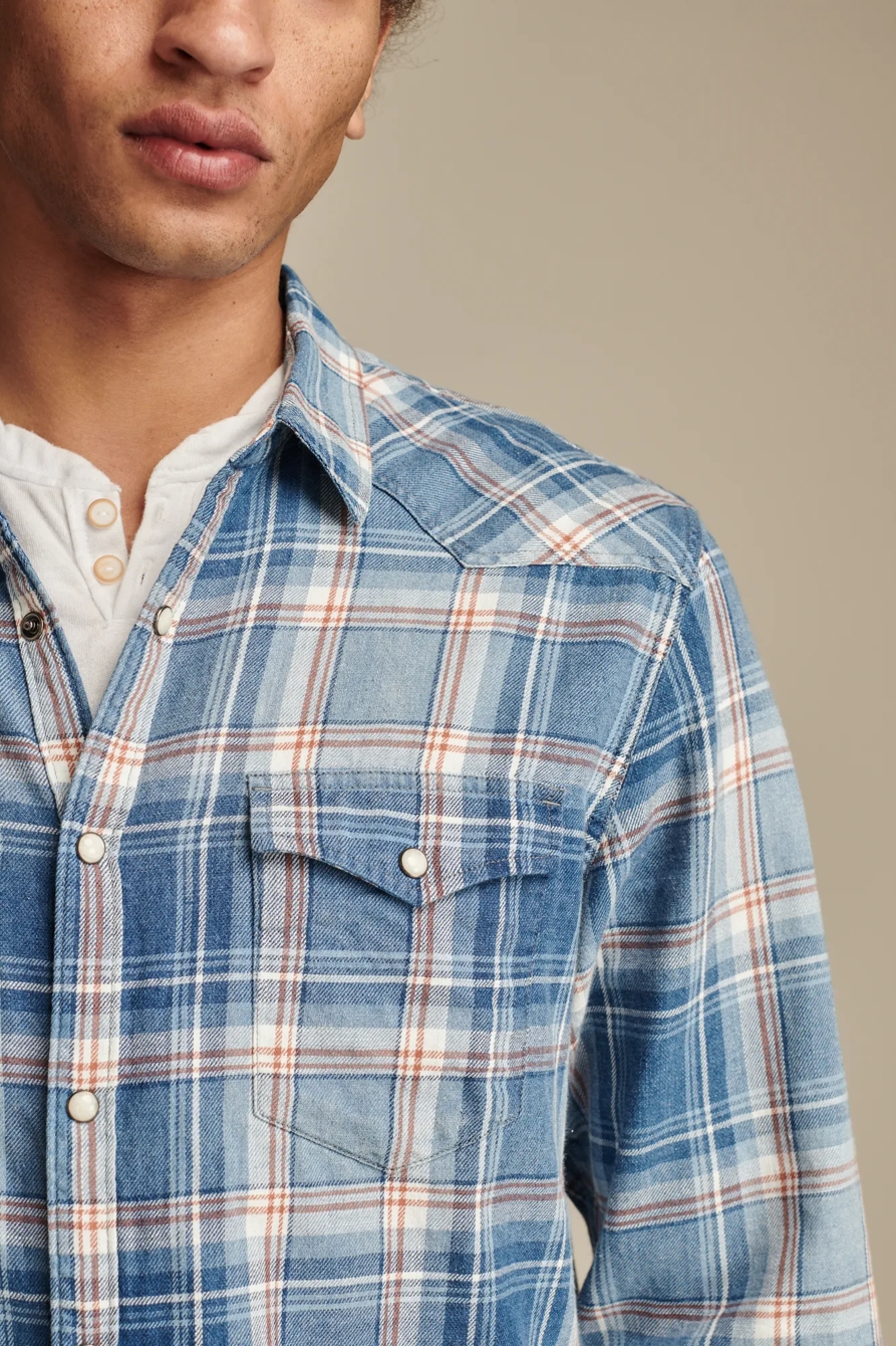 INDIGO WESTERN LONG SLEEVE SHIRT, image 2