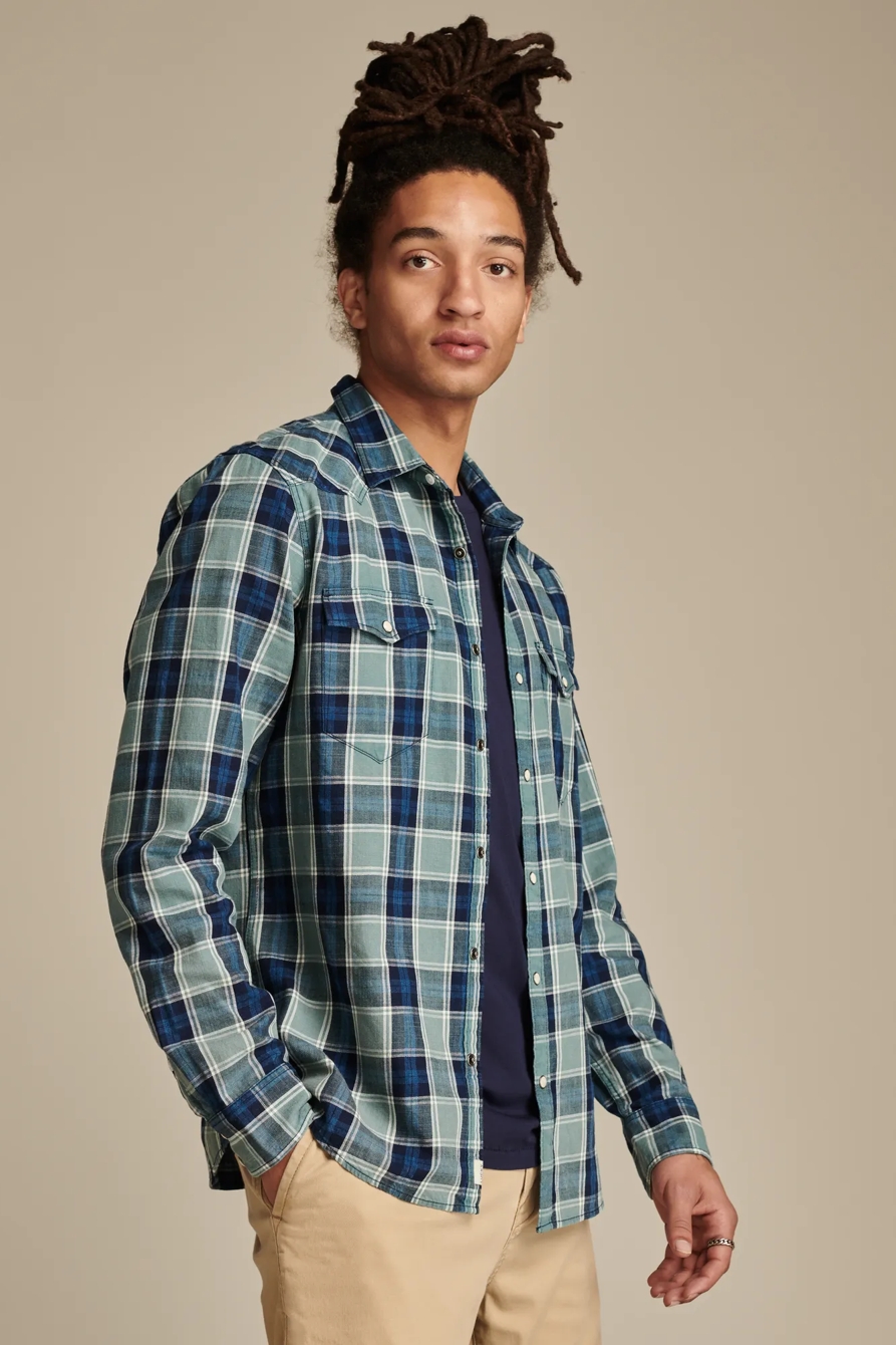 INDIGO WESTERN LONG SLEEVE SHIRT, image 4