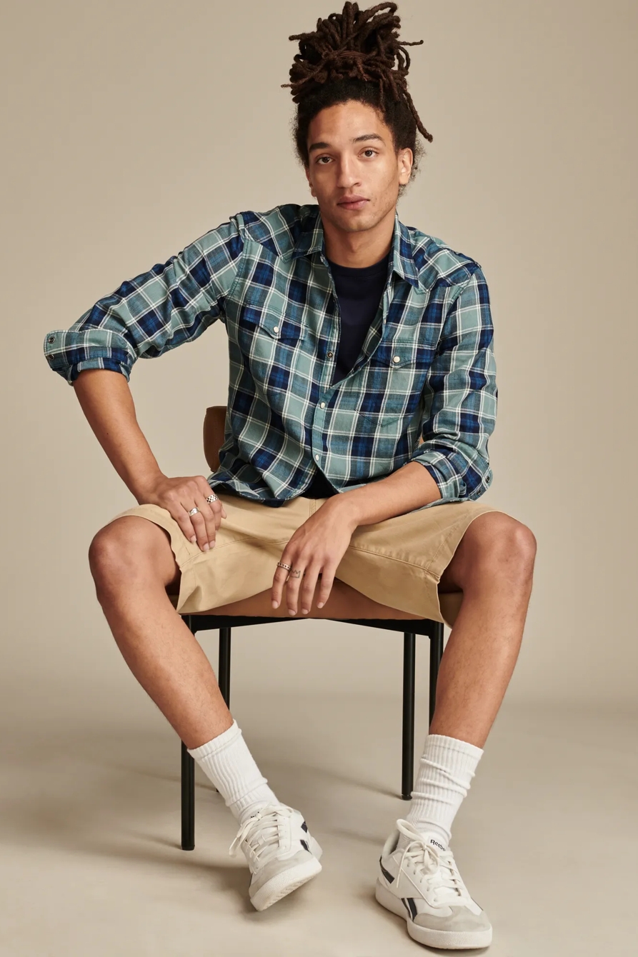 INDIGO WESTERN LONG SLEEVE SHIRT, image 6