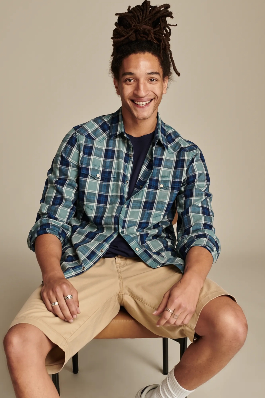 INDIGO WESTERN LONG SLEEVE SHIRT, image 7