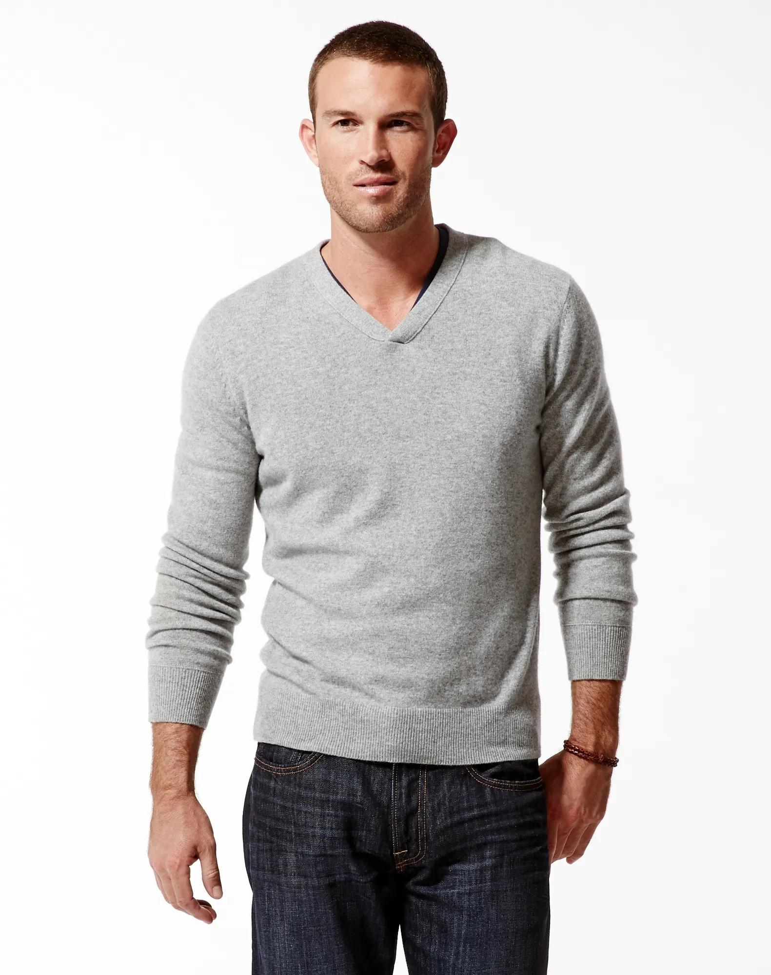CASHMERE V NECK SWEATER, image 1