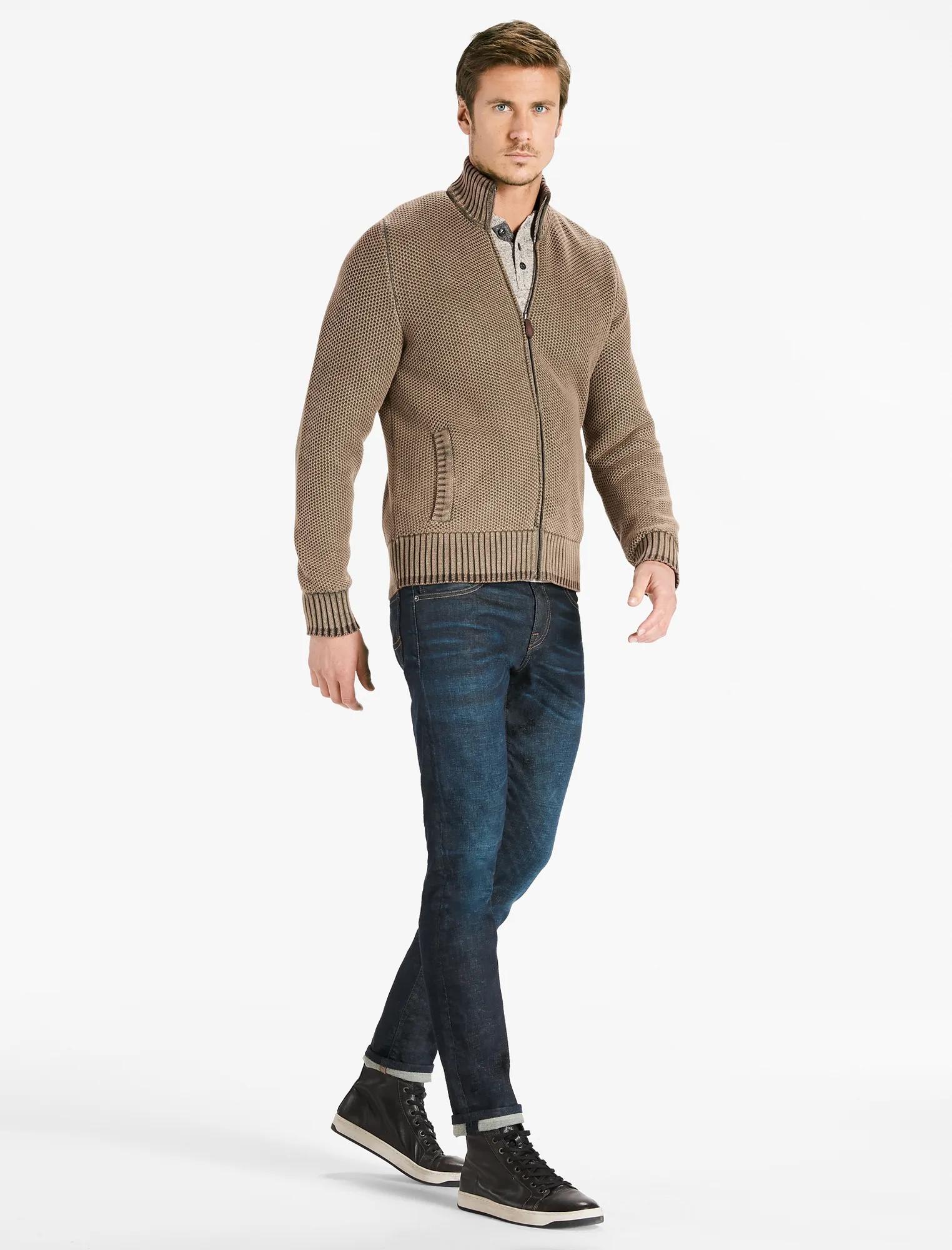 FULL ZIP MOCK NECK SWEATER, image 2