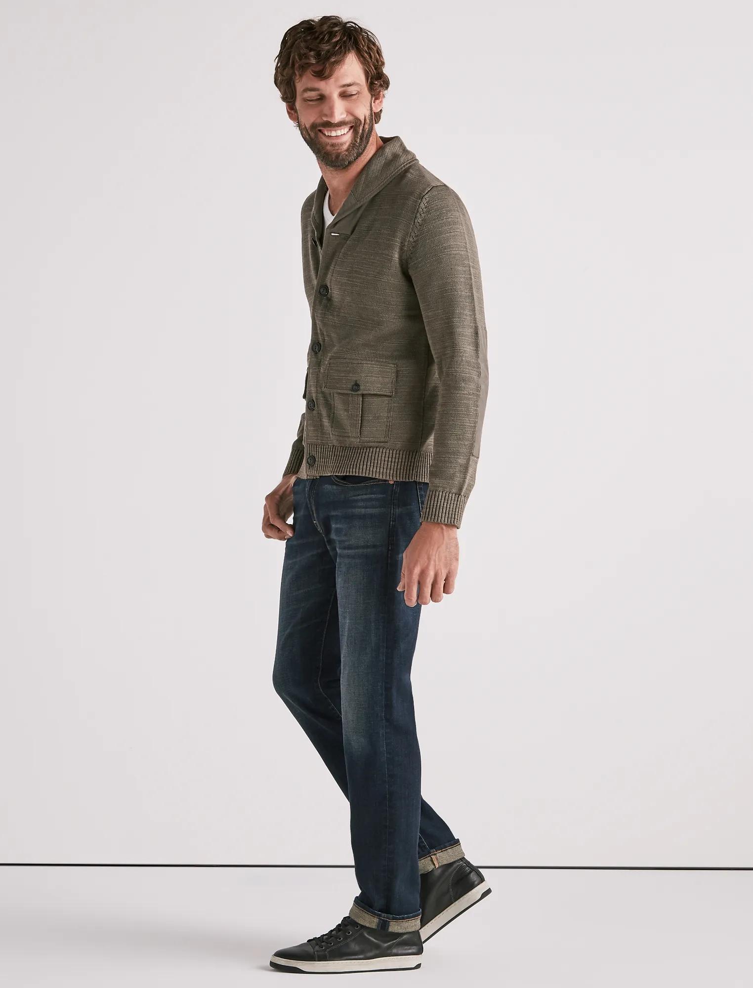 MILITARY SHAWL COLLAR CARDIGAN, image 2