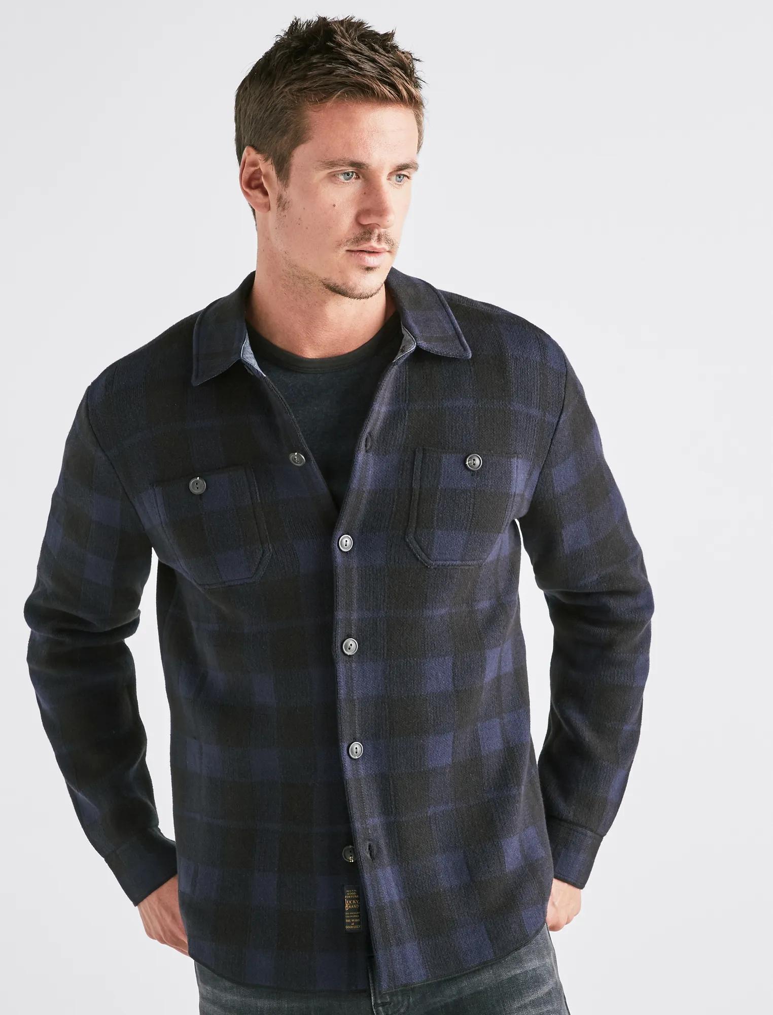 PLAID SWEATER SHIRT, image 1