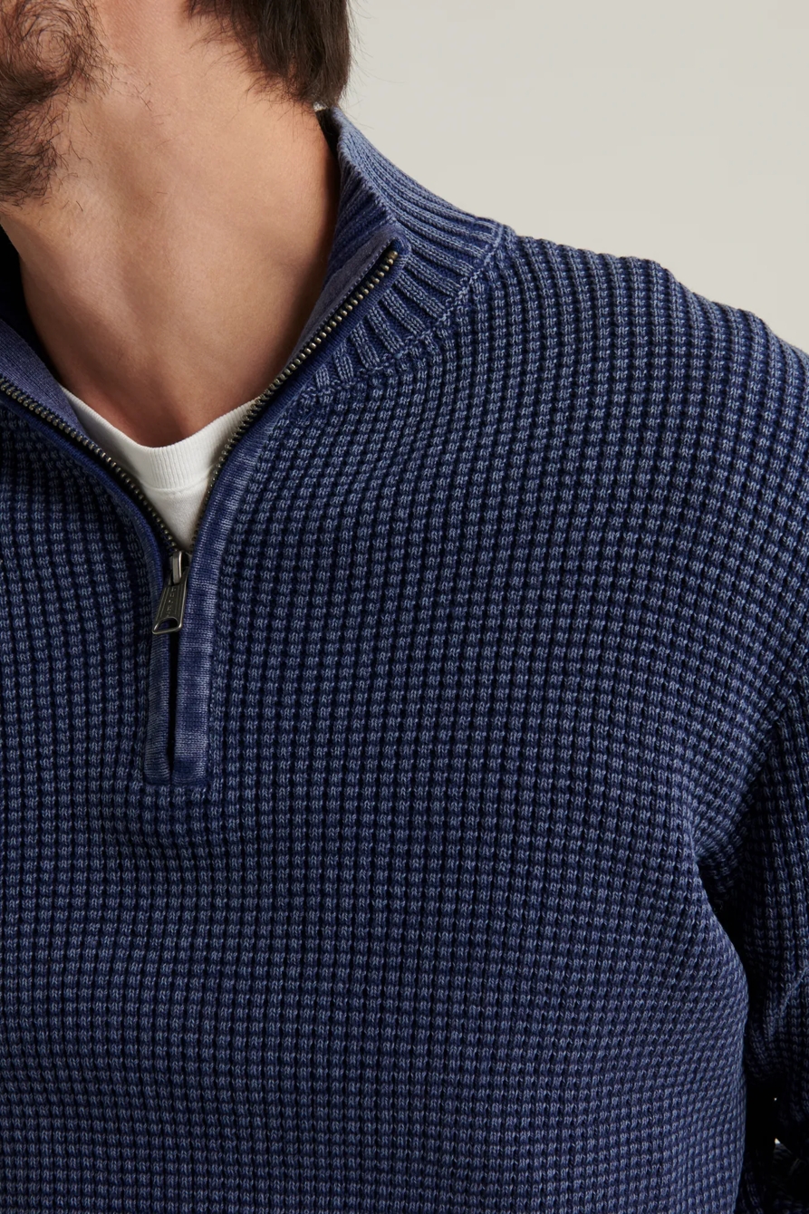 1/2 ZIPPED WASHED COTTON MOCK NECK, image 6