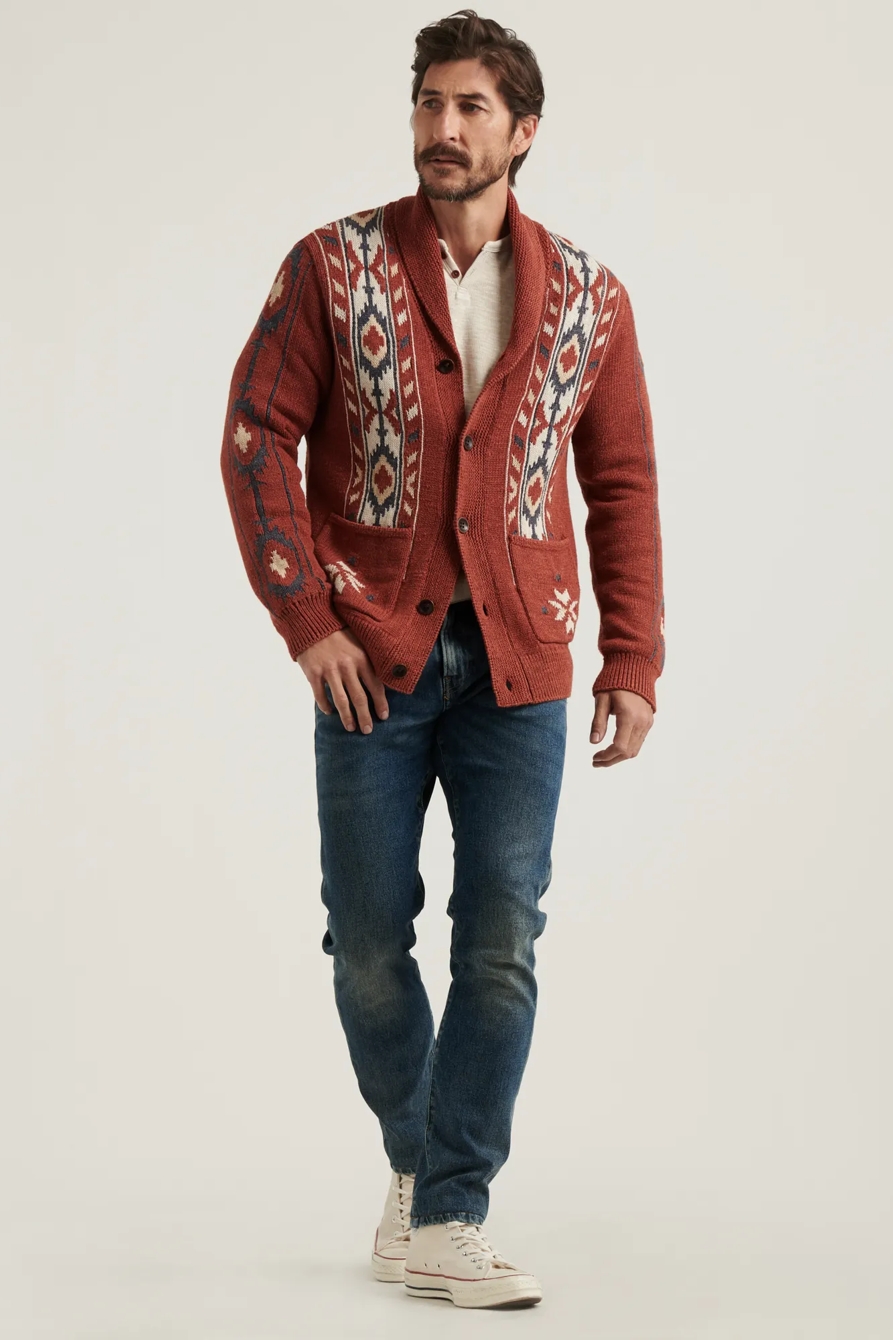 WASHED SOUTHWESTERN SHAWL CARDIGAN, image 2