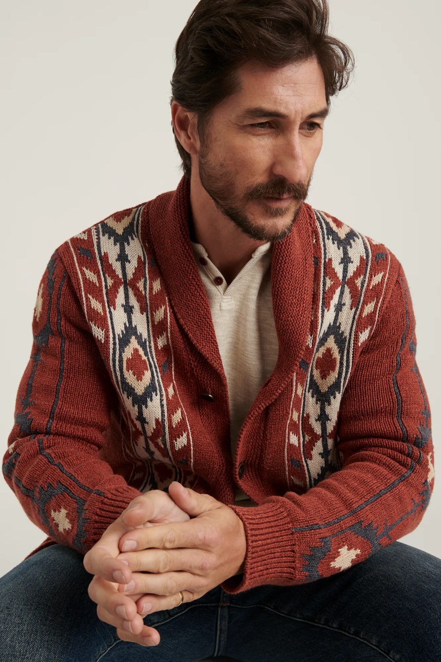 WASHED SOUTHWESTERN SHAWL CARDIGAN, image 5