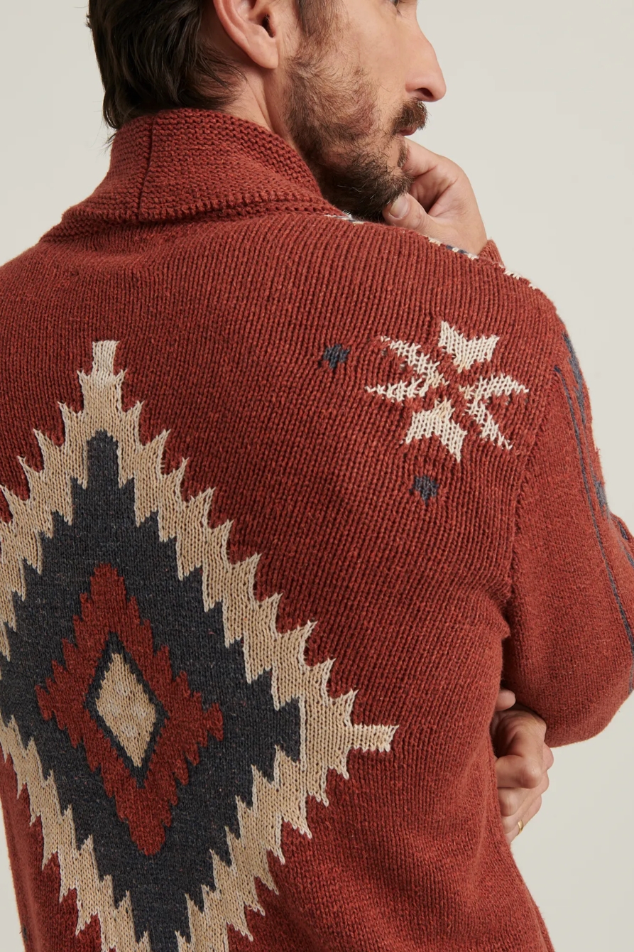 WASHED SOUTHWESTERN SHAWL CARDIGAN, image 6