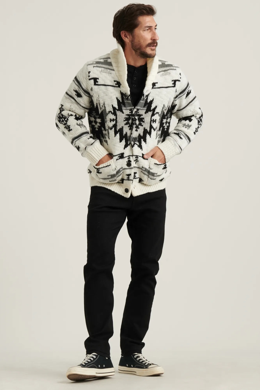 SOUTHWESTERN HI-PILE LINED SHAWL CARDIGAN, image 2