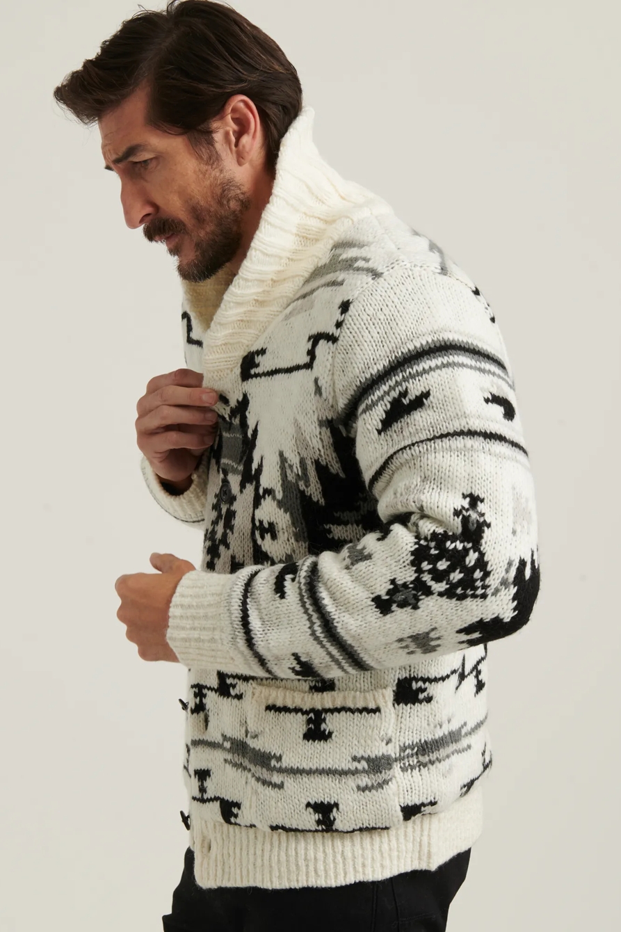 SOUTHWESTERN HI-PILE LINED SHAWL CARDIGAN, image 3