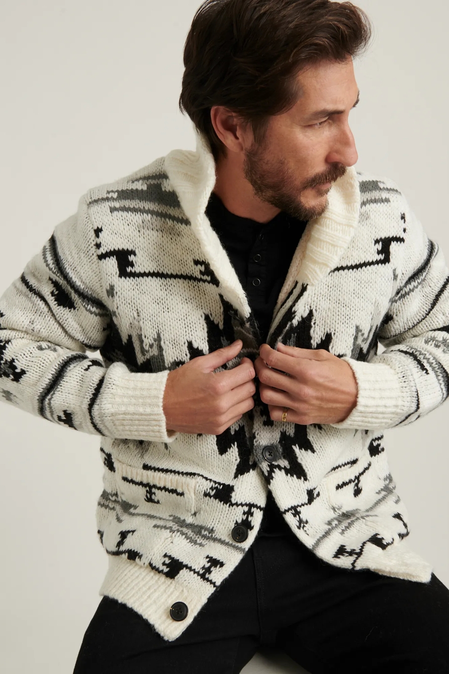 SOUTHWESTERN HI-PILE LINED SHAWL CARDIGAN, image 6