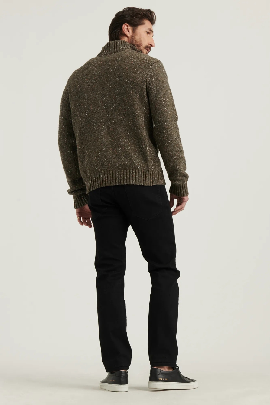 DONEGAL HALF ZIP MOCK NECK SWEATER, image 4