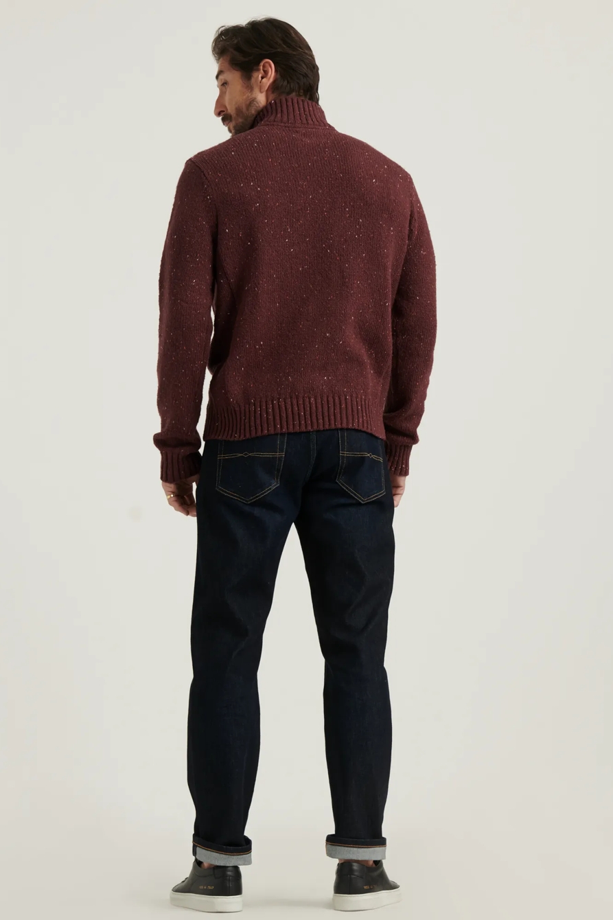 DONEGAL HALF ZIP MOCK NECK SWEATER, image 4