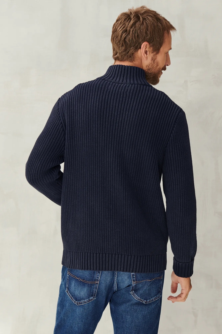 WASHED FULL ZIP MOCK NECK, image 5