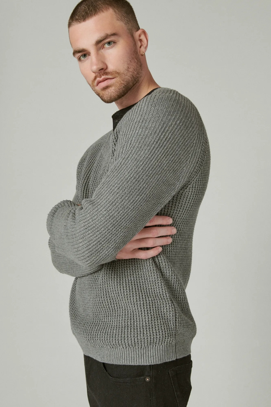 TEXTURED V-NECK SWEATER, image 3