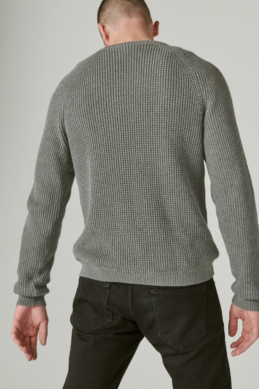 TEXTURED V-NECK SWEATER, image 4