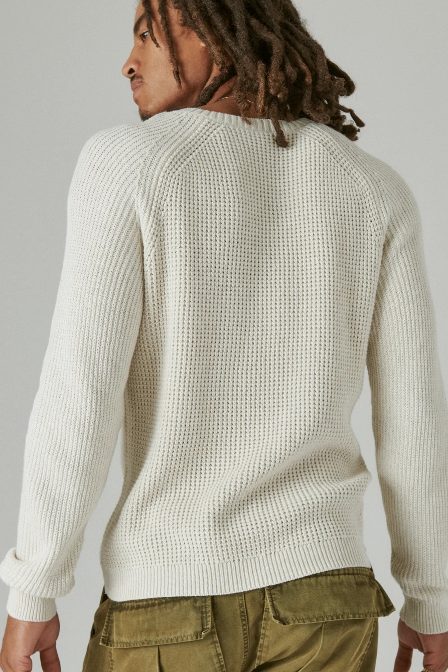 TEXTURED V-NECK SWEATER, image 4