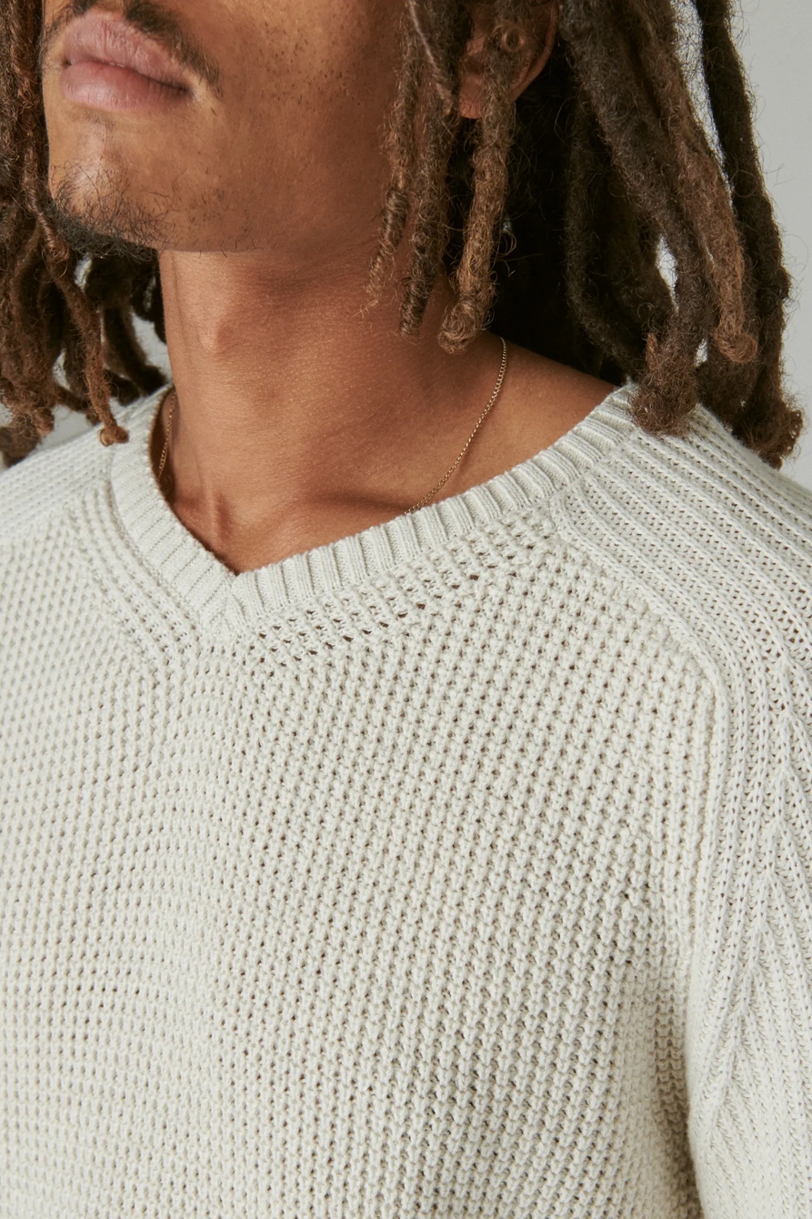 TEXTURED V-NECK SWEATER, image 5