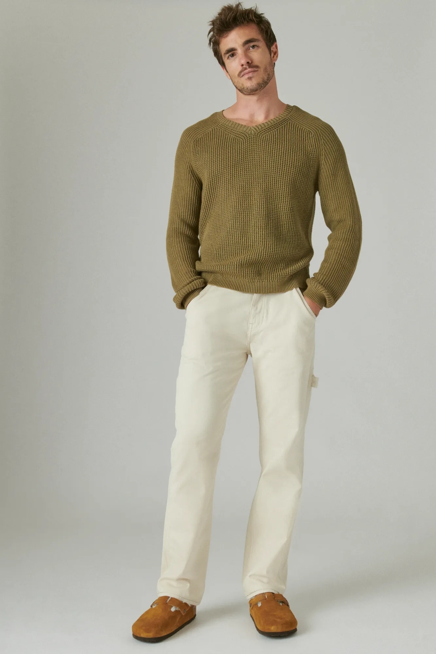 TEXTURED V-NECK SWEATER, image 2