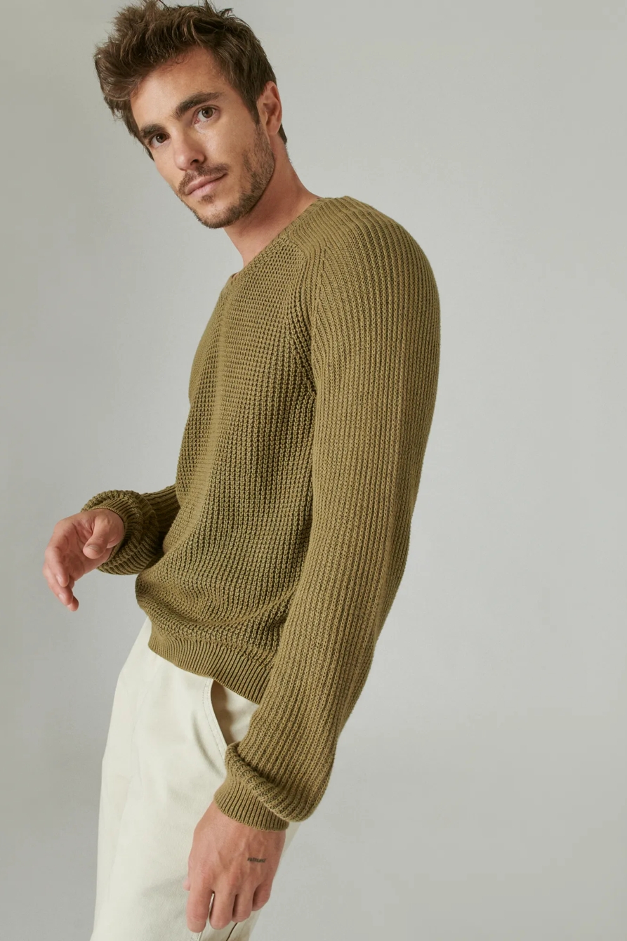 TEXTURED V-NECK SWEATER, image 3