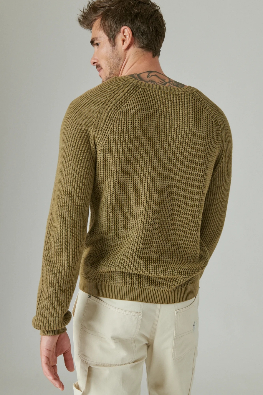 TEXTURED V-NECK SWEATER, image 4
