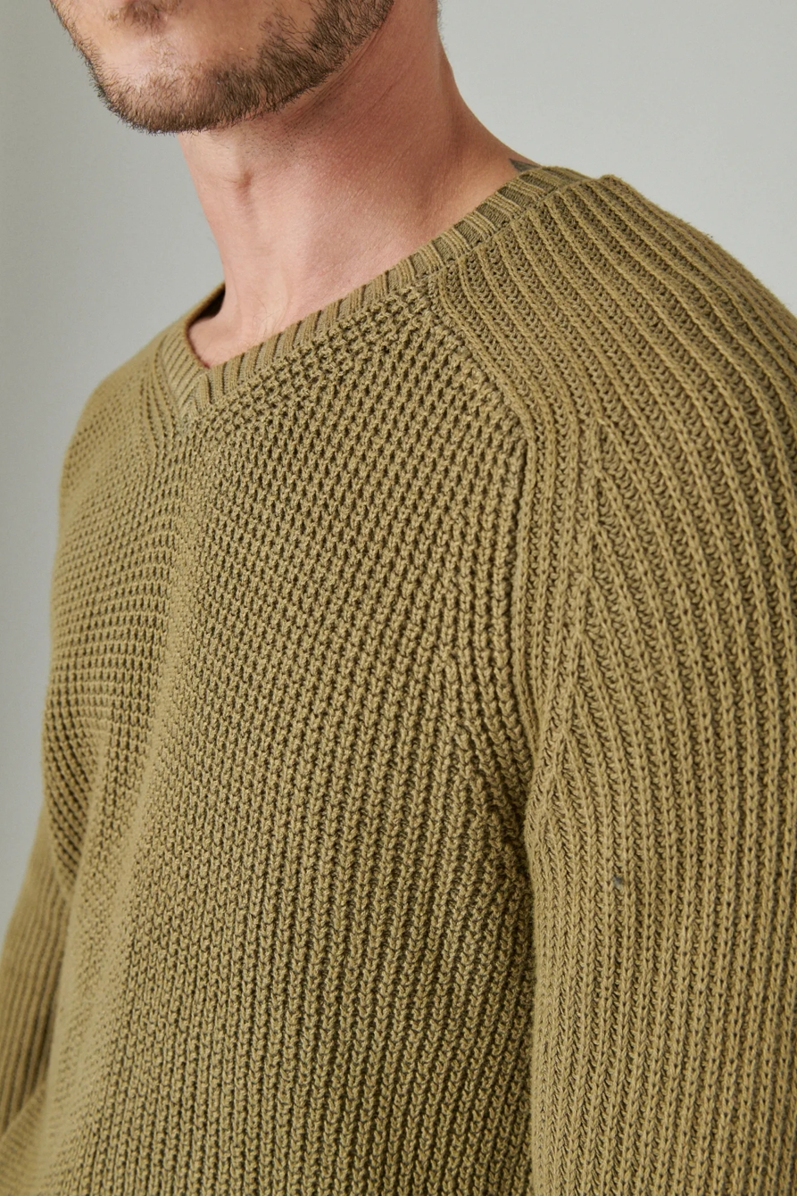 TEXTURED V-NECK SWEATER, image 5