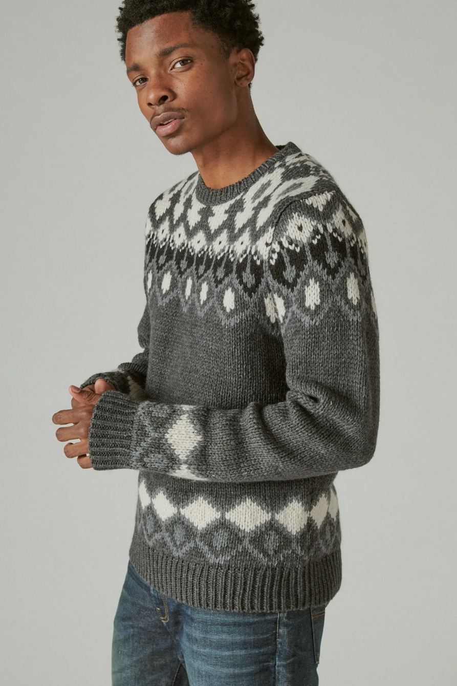 FAIRISLE CREW NECK SWEATER, image 3