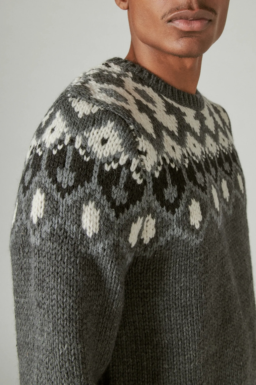FAIRISLE CREW NECK SWEATER, image 5