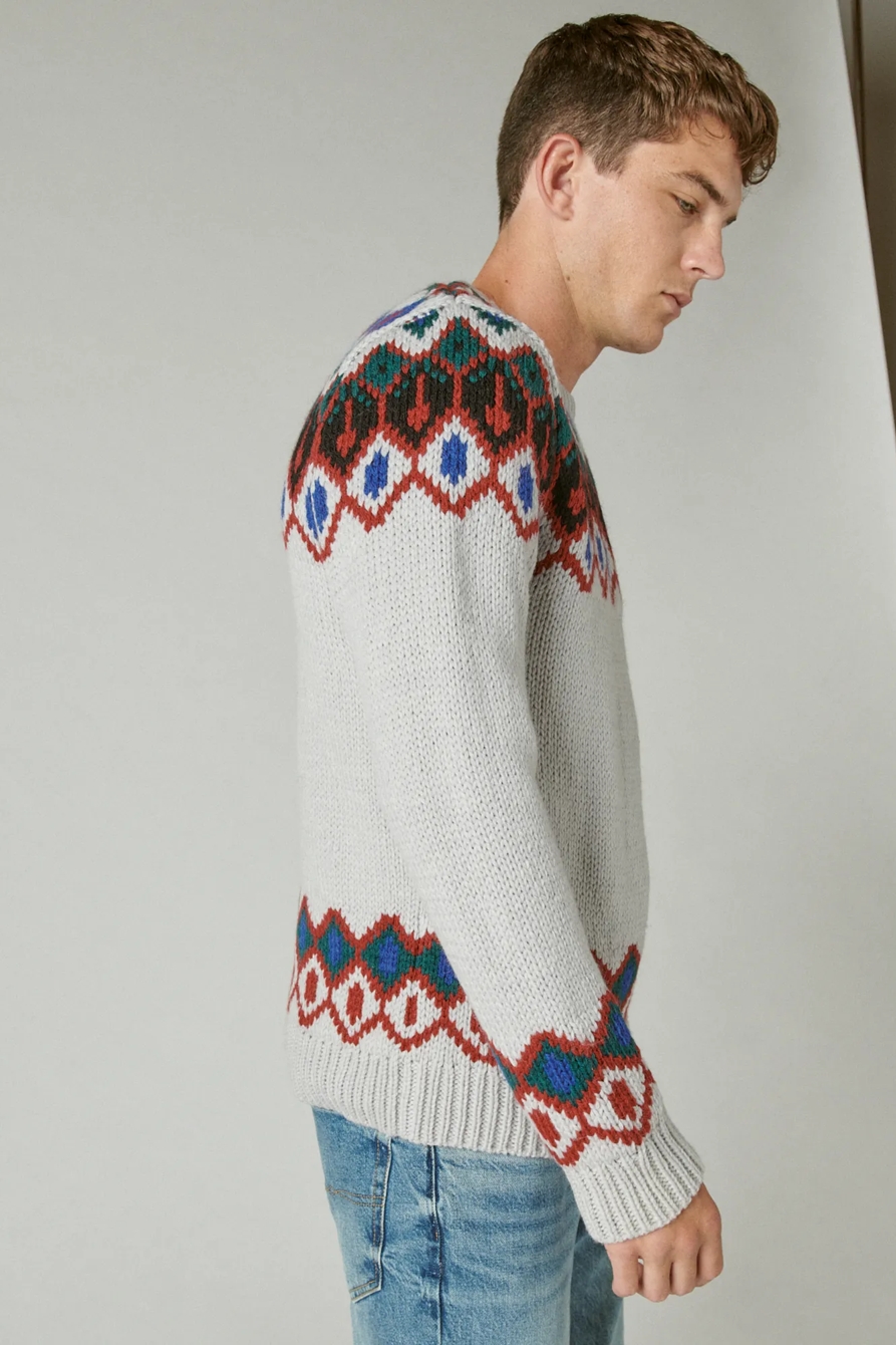 FAIRISLE CREW NECK SWEATER, image 3