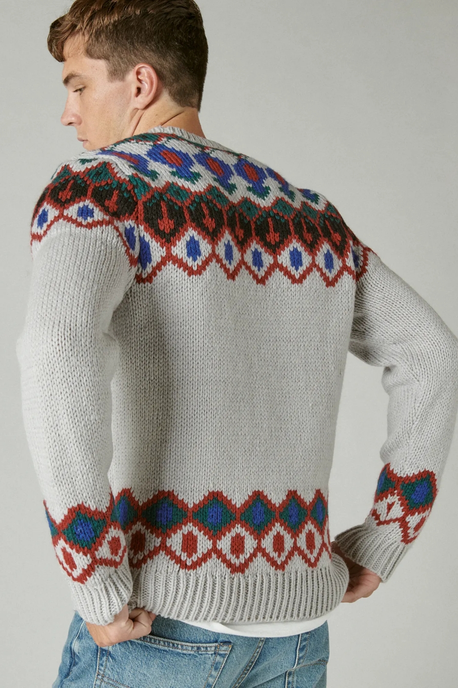 FAIRISLE CREW NECK SWEATER, image 4